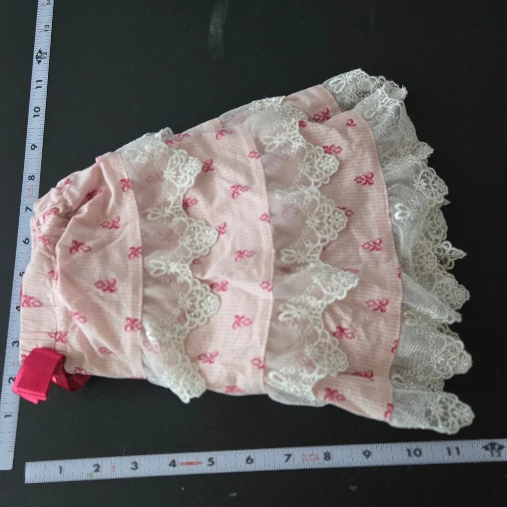 American Girl BeForever Girls Samantha Pink Lacey Tiered Skort 7 Skirt Ruffle